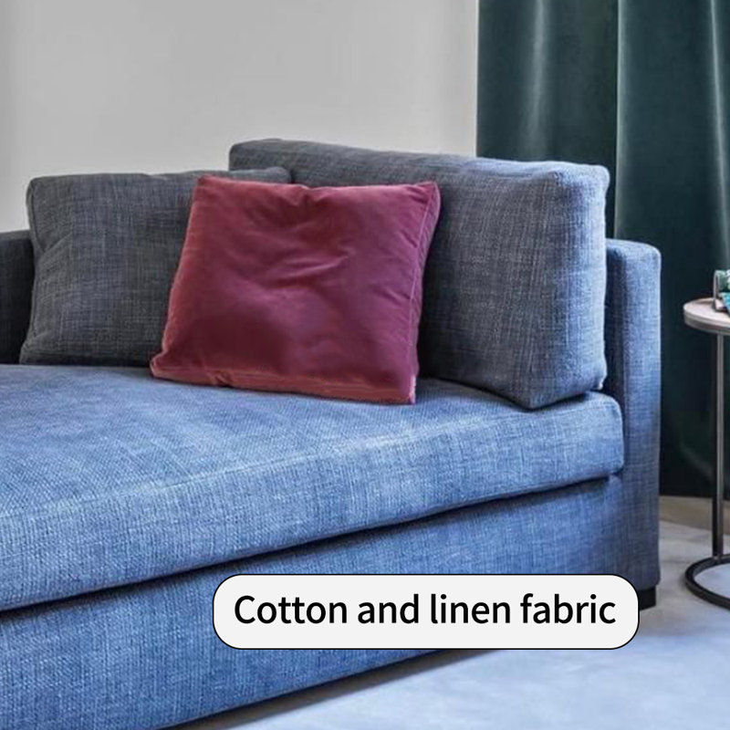 Méridiennes simples en coton et lin simples, Orienté à droite