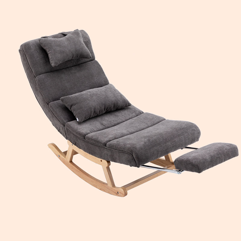 Chaise berçante Leondria, Gris foncé