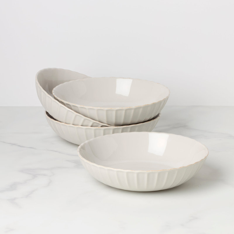 Lenox French Perle Scallop Pasta Bowls, Set Of 4