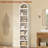 76" Tall Narrow Arched Bookcase, 7-Teir Mid-Century Modern Bookshelf For Living Room, Home Office, Antique White-88070565