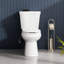 Toilette allongée siphon en céramique 2 pièces 1,28 GPF avec siège à fermeture en douceur blanche de 12 po Garden ADA