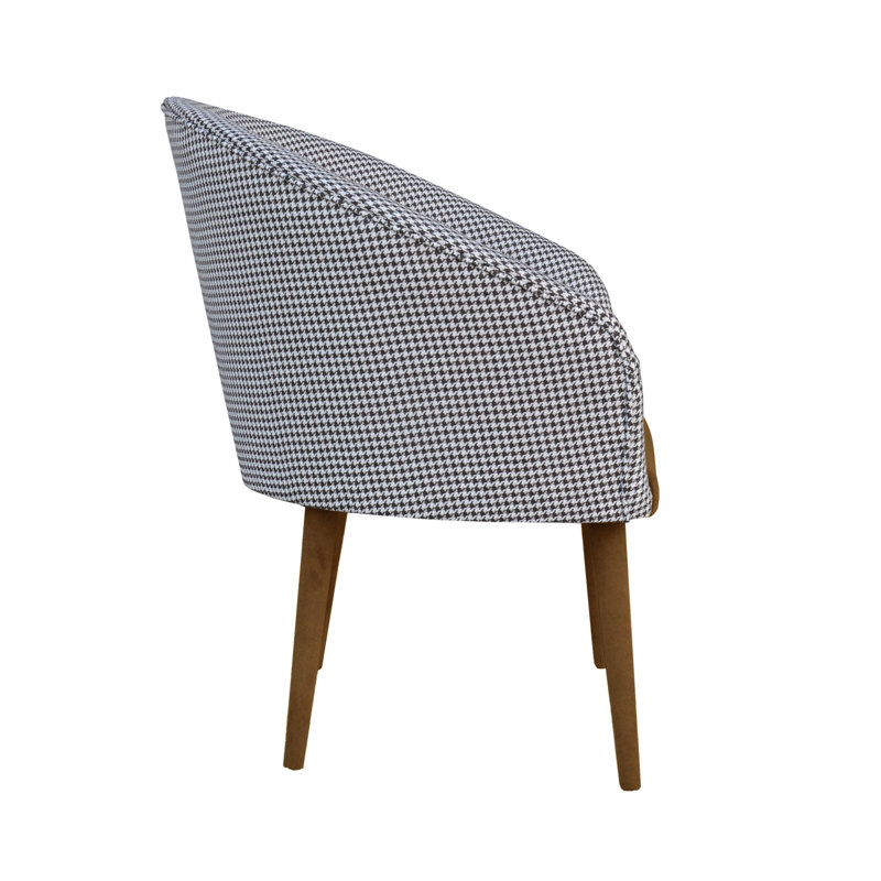 Plum Upholstered Barrel Chair, Brown