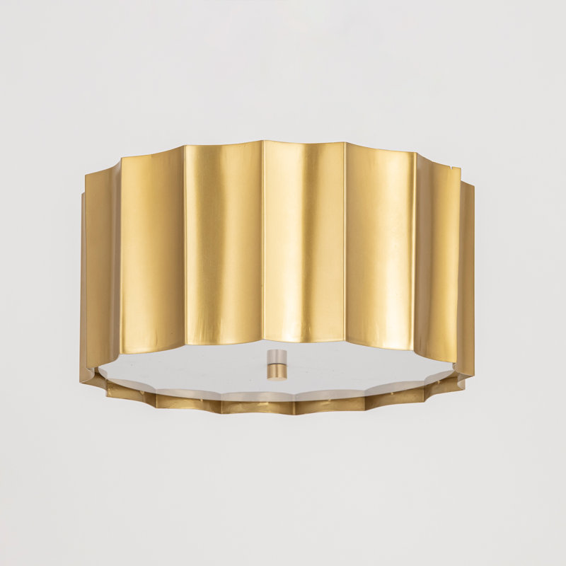 Allegra-Flush Mount, Weathered Brass