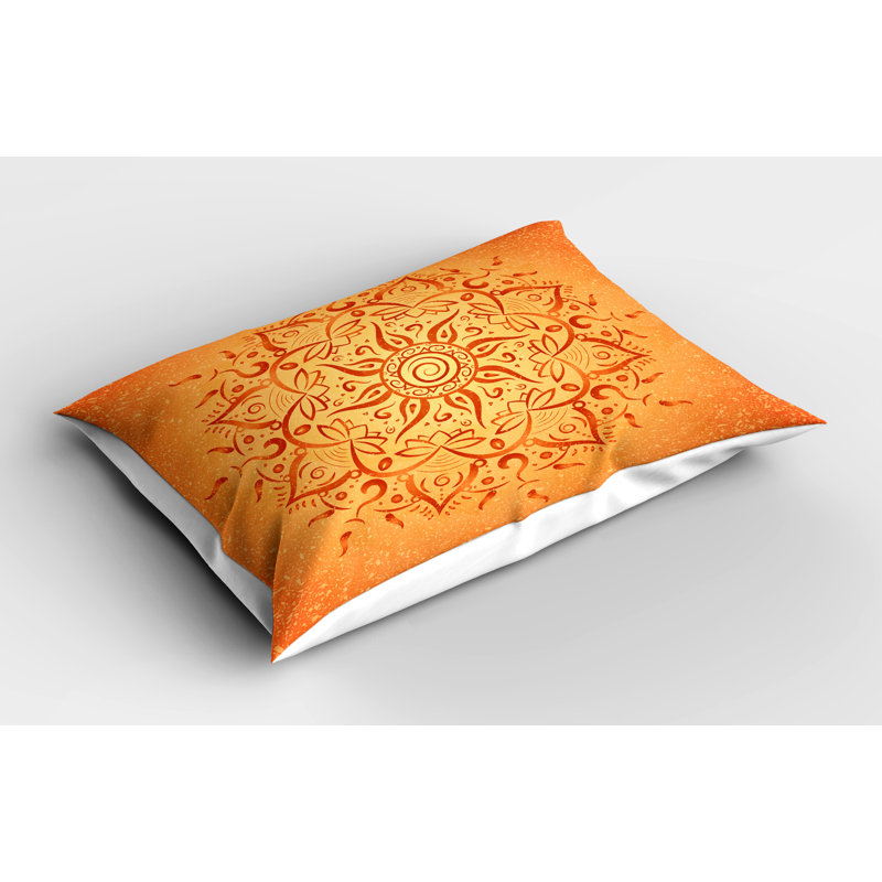 Ensemble de 2 taies décoratives Ambesonne Orange Mandala 26 po x 20 po