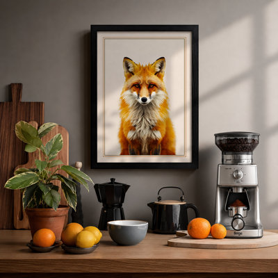 Fox Portrait Boho - Framed Print