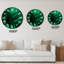Horloge murale - Feuille de fougère vert foncé sur fond noir III-1389040122