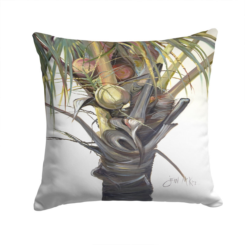 Coussin décoratif intérieur/extérieur supérieur Coconut Tree, H 18 po x l 18 po x P 5,5 po
