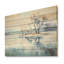Minimalisme Lakefront Cottage Oasis IV - impression de paysage sur bois-1905883895