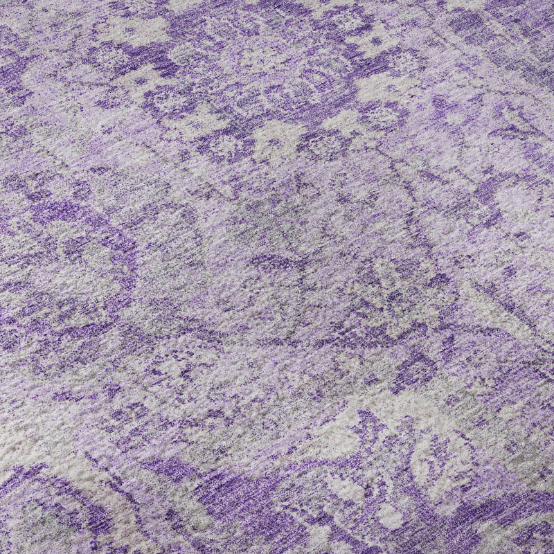 Premium Machine Washable Wayne AMF1102 Damask Rug, Rectangle 8 pi x 10 pi