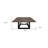 60" Dark Brown and Black Solid Wood and Iron Frame Base Square Dining Table
