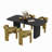 Double Pedestal Dining Set with Chairs-1417079163-1417079165