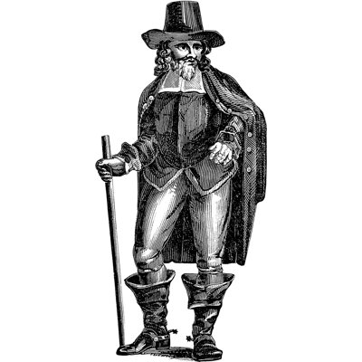 Matthew Hopkins, chasseur de sorcière, chercheur général, découpé en carton, debout, debout