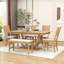 Burg 6 - Piece Pedestal Dining Set, Kitchen Table Set with Bench and 4 Dining Chairs-1573170619