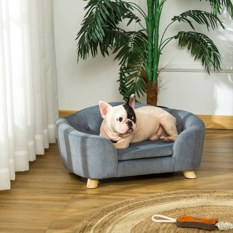 Canapé pour chien, canapé-lit pour chien miniature avec coussin lavable et amovible, housse imperméable