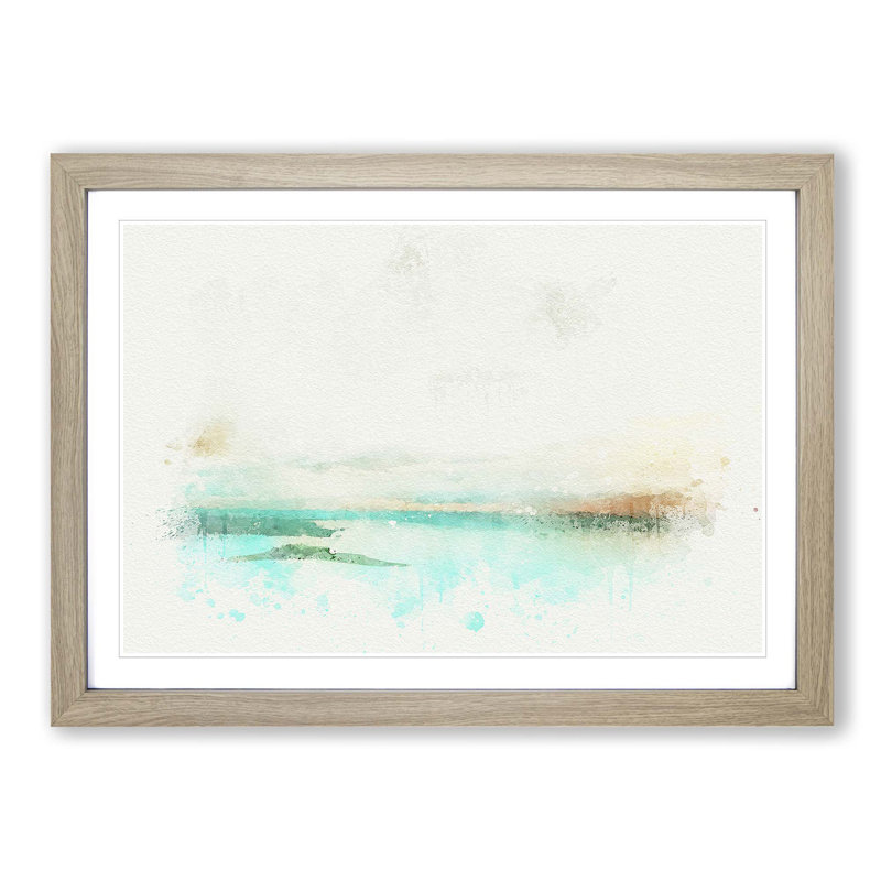 Aerial View of the Netherlands in Abstract - Picture Frame Graphic Art Print, Oak Framed, 62cm H x 87cm W x 2cm D