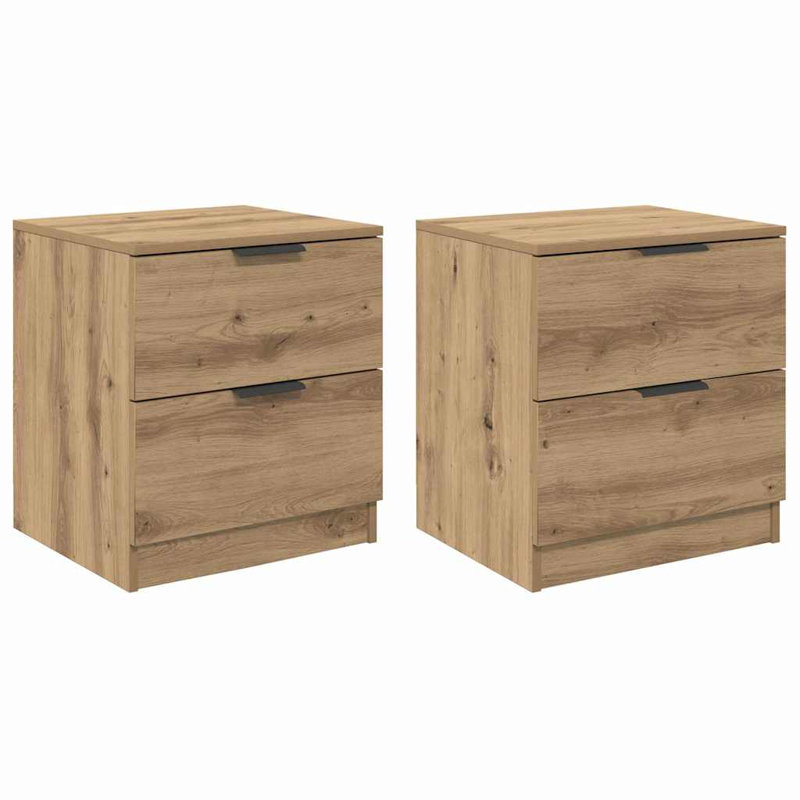 45cm W Manufactured Wood Bedside Table, Artisan Oak