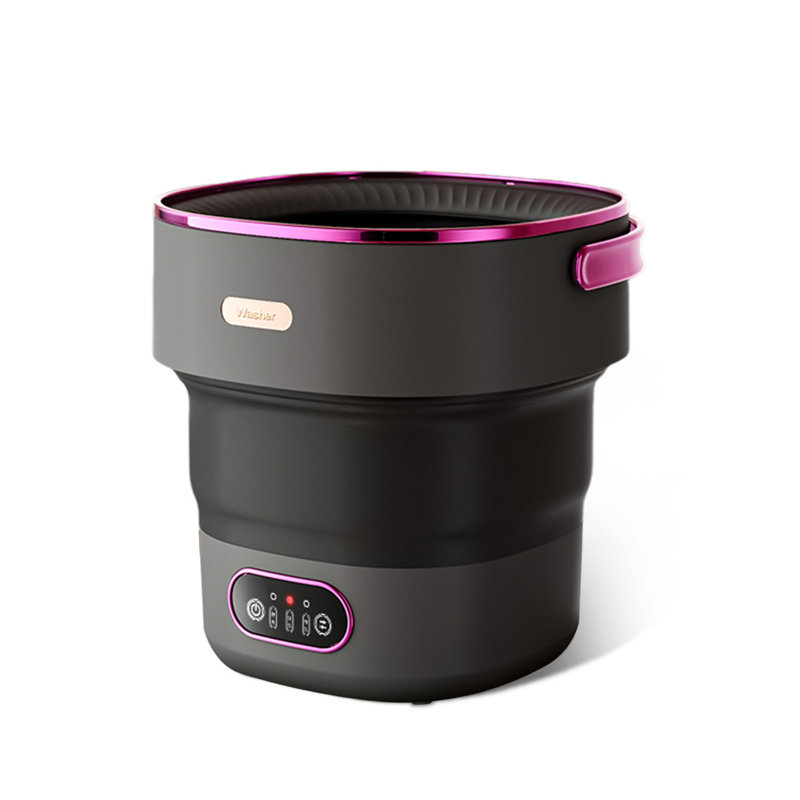 Machine à laver portative, mini laveuse pliable 13L avec 3 modes et panier d'essorage, Noir
