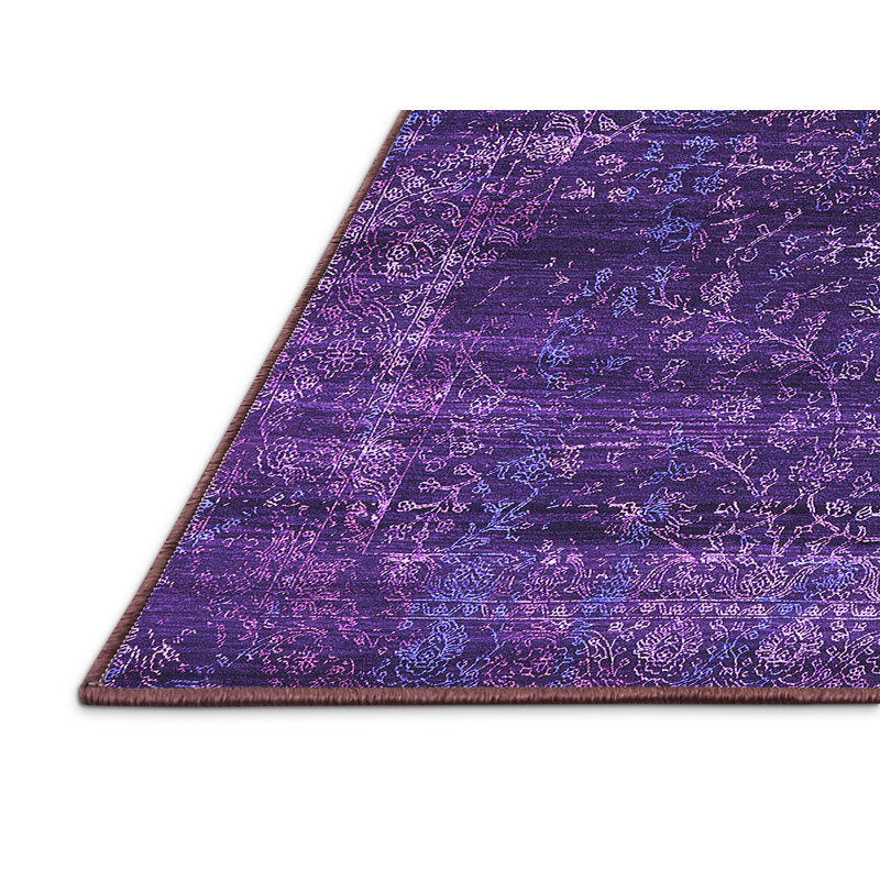 Tapis mauve Mid-Century 2567, Rectangle 4 pi x 6 pi