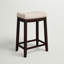 Tabouret de comptoir et de bar en bois massif sans dossier avec siège rembourré Bartonville-866721029-844602782