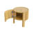 Round Fluted Side Table with Storage