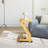 25.6"H 2 Tier Solid Wood End Table with Casters for Living Room & Bedroom-1708968935