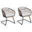 De 2 chaises de patio - Coussins amovibles, pour le jardin et le balcon