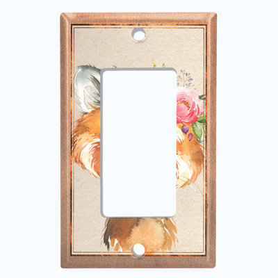 Plaque murale berçante mignonne avec un bébé renard