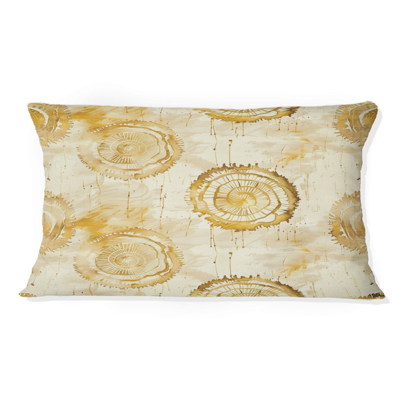 Coussin lombaire traditionnel chinois Gold Shibori I