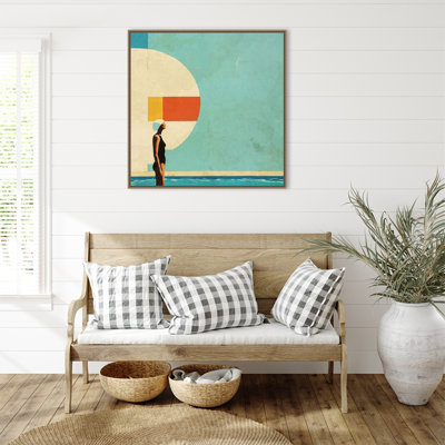 «Mid Century Pool» par Layla Oz, reproduction d'art sur toile encadrée