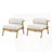 Outdoor Patio Iron Club Chair Set Of 2