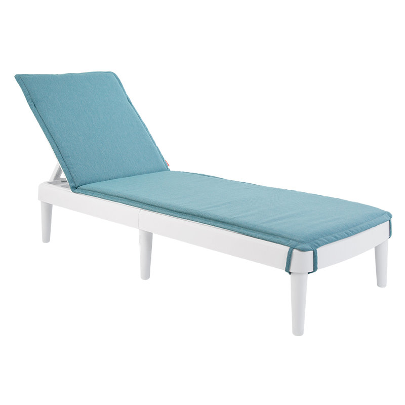 Luman Outdoor 0.75'' Chaise Lounge Seat / Back Cushion, Sky Blue