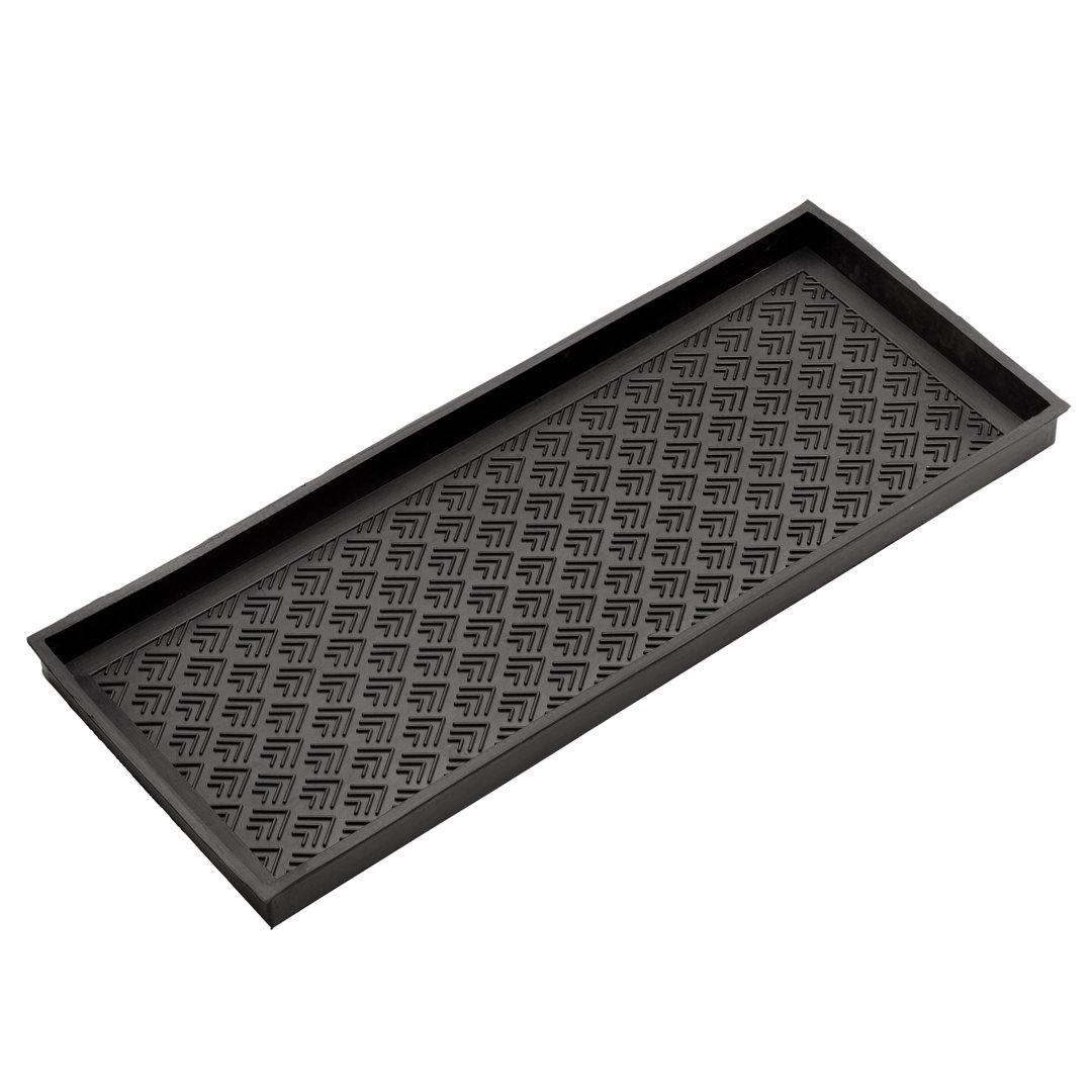 Arrow 34in x 14in Non-Slip Outdoor Rubber Boot Tray Home Furnishings by Larry Traverso