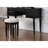 Black Color Bedroom Vanity With Stool And Birch Veneer - Elegant Style In Foldable Mirror Classic Design