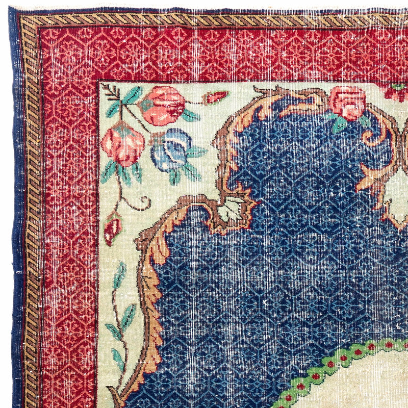 Tapis européen rétro noué à la main