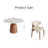 5 - Piece Kitchen Dining Table Set Farmhouse Round Pedestal (1 Table 4 Chairs)-839762583-839762576