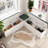 Corner Shoe Bench With Cushion And Storage