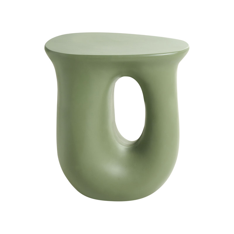 Pedestal End Table, Green