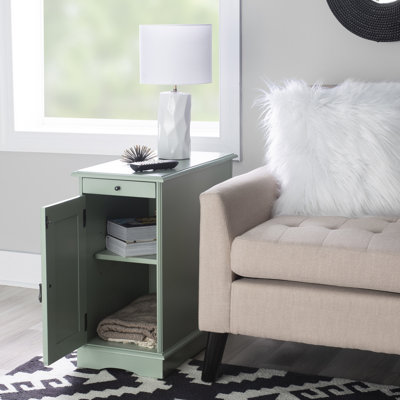 Bankhead 24'' Tall Storage End Table with Built-In Charging Station