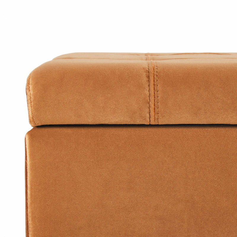 Flip Top Storage Bench, Burnt Orange