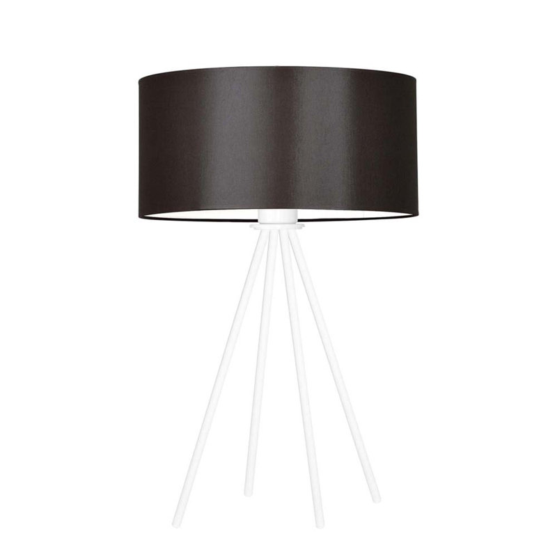 Arneshia Metal Table Lamp, White, Brown