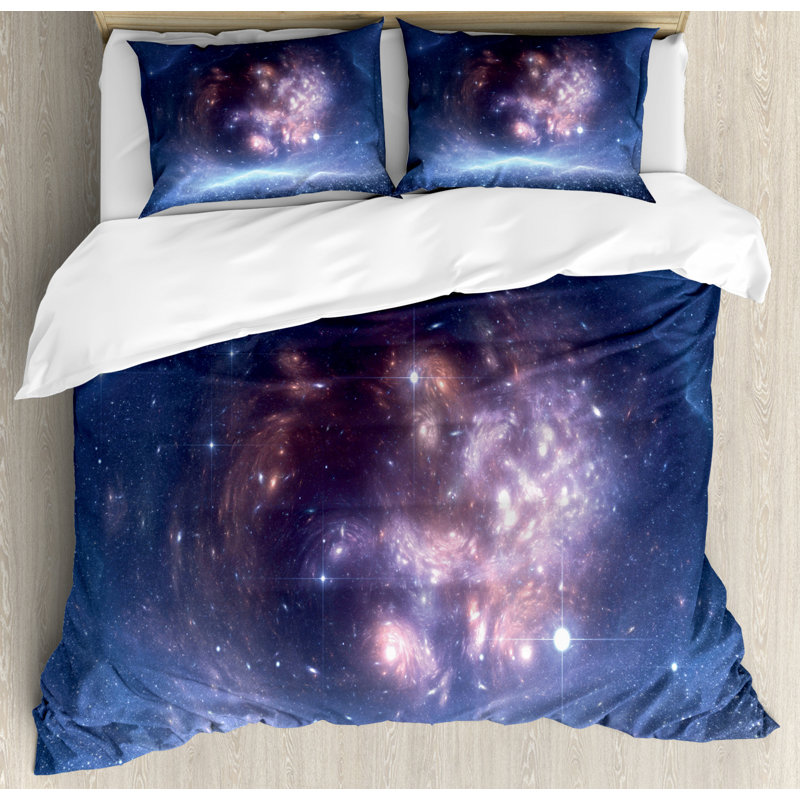 Modern & Contemporary Polyester Duvet Cover, King Duvet Cove + 2 Standard Shams