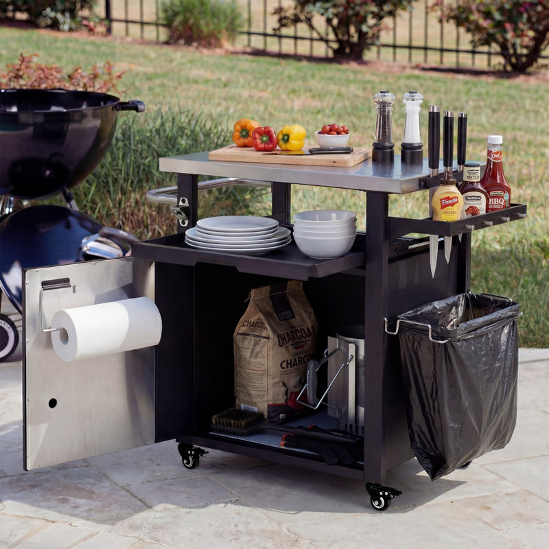 Chariot grill 39,5 "avec armoire de rangement