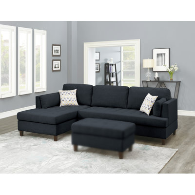 Evansville Velvet L-Shaped Sectional Left Hand Facing