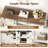 Farmhouse Entryway Table With Adjustable Shelf And Sliding Barn Doors, Hallway Table With Bottom Open Shelf, Behind Couch Table Console Table For Entrance, Living Room, Foyer, Rustic White