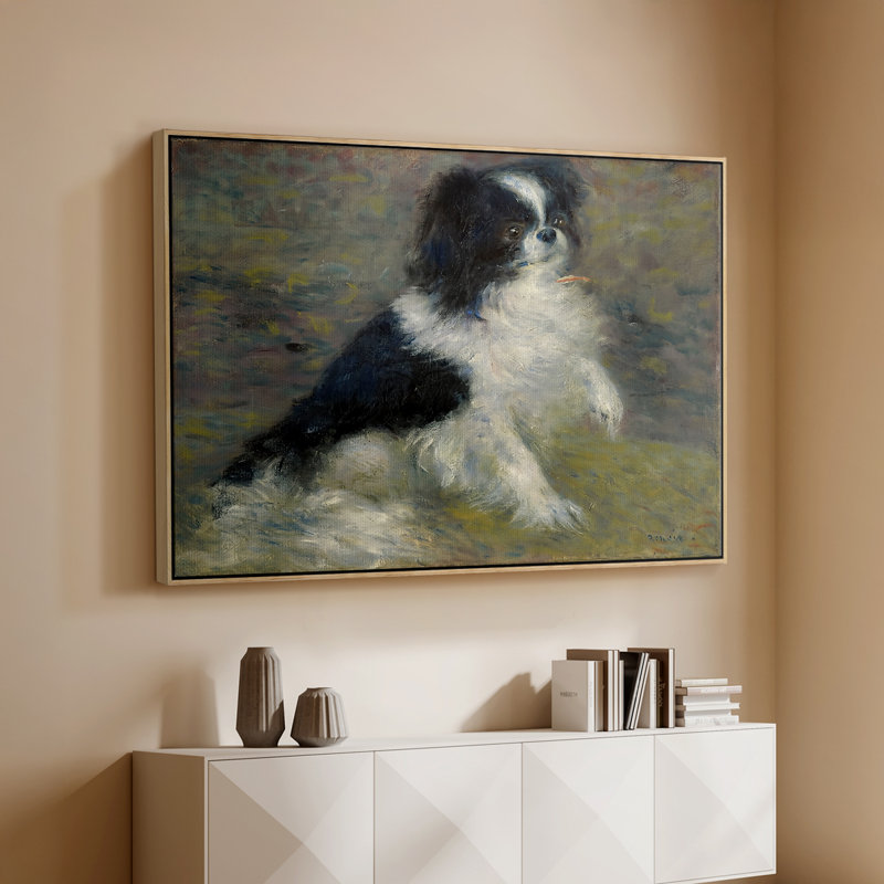 Tama, le chien japonais, v. 1876 - Pierre-Auguste Renoir, toile tendue avec châssis, 26 x 40, Naturel