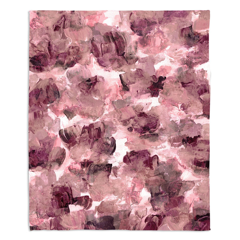 Couverture sherpae 8 doux à pulvérisation floral, l 51 po x L 60 po