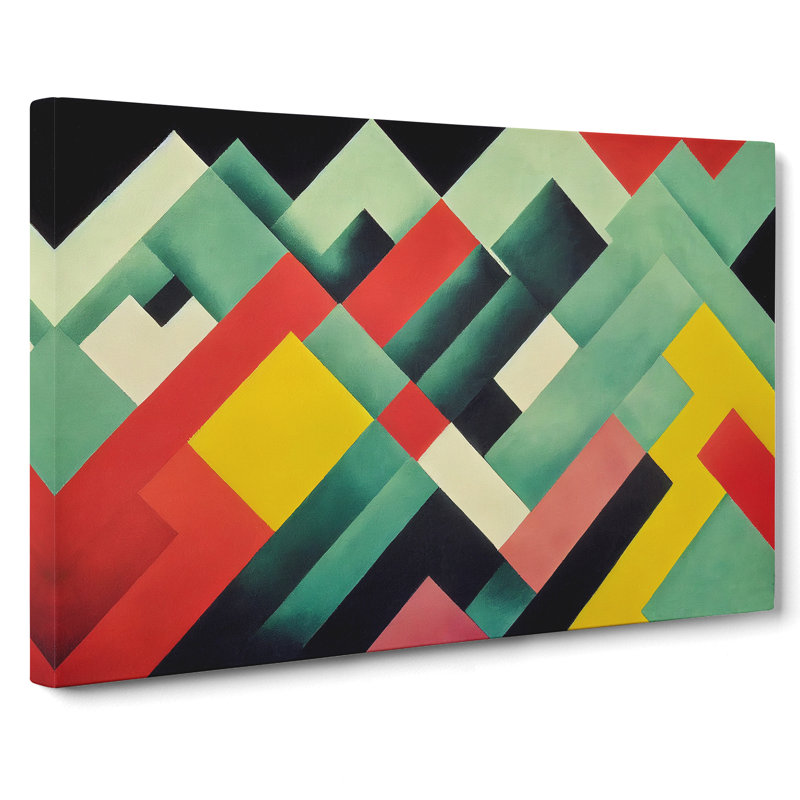Mysterious Mountains Abstract - Wrapped Canvas