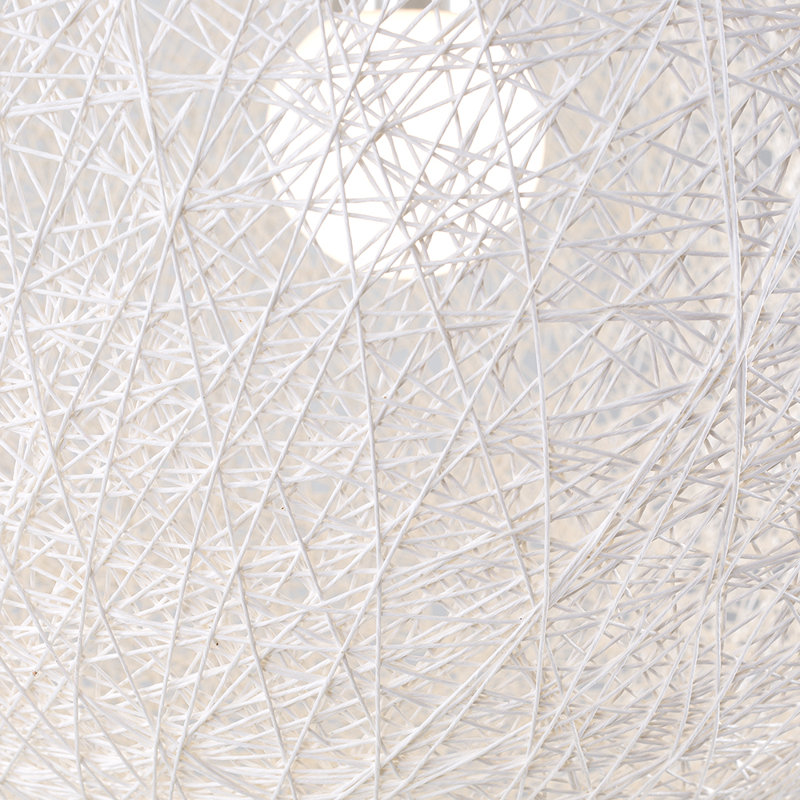 Bjorn 53cm Wicker Sphere Pendant Shade, White, BC/B22