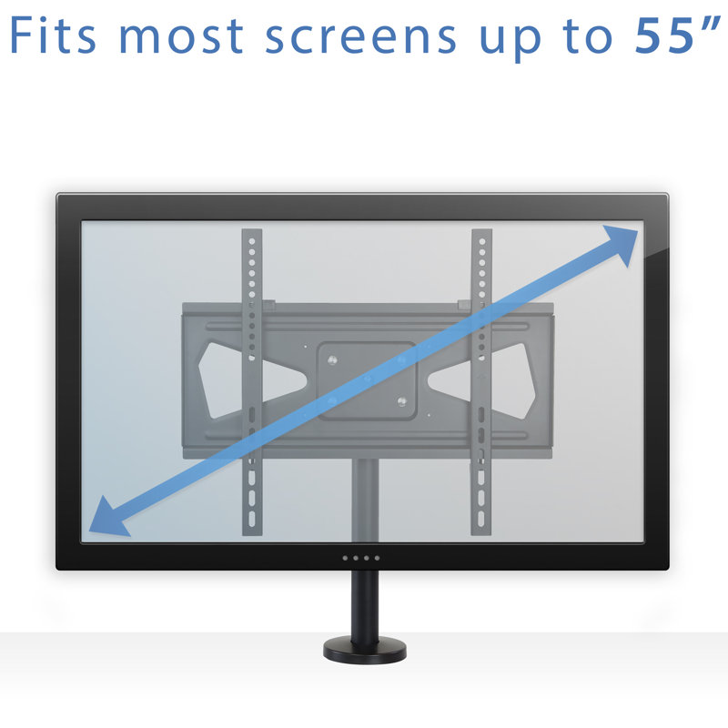 Swivel Secure Heavy-Duty Steel TV Stand for 32"-55" Screens, Black