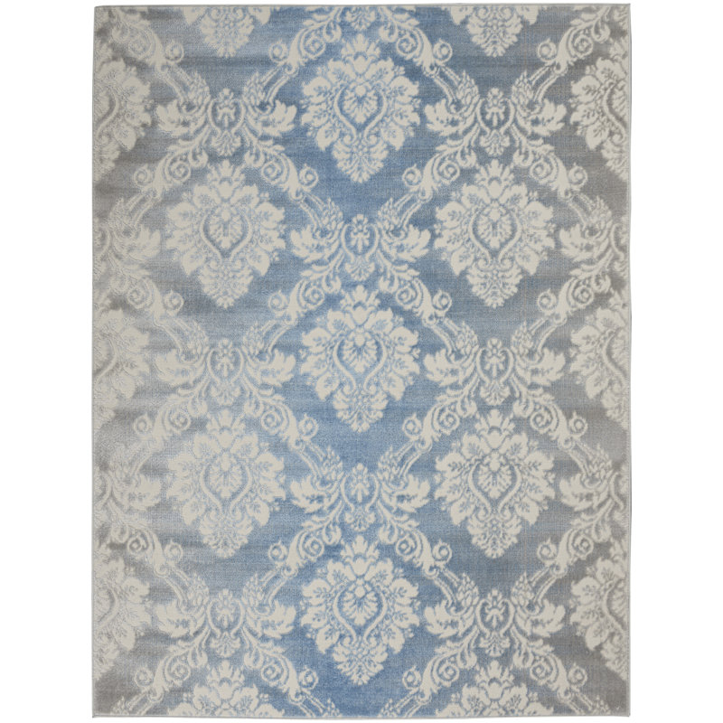 Tapis floral ivoire Rheba, Rectangle 5 pi 3 po x 7 pi 3 po